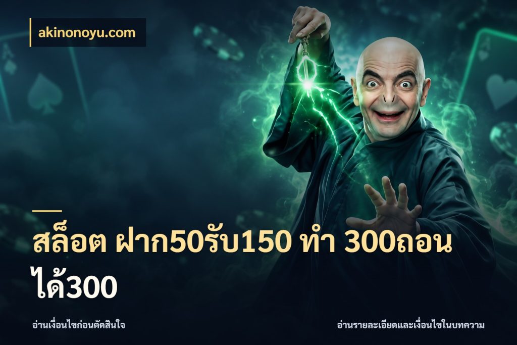 สล็อต ฝาก50รับ150 ทํา 300ถอนได้300 สีสันของโปรฝากและยอดรับ กับ akinonoyu.com