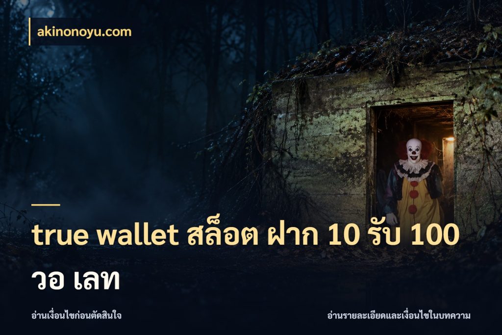 true wallet สล็อต ฝาก 10 รับ 100 วอ เลท เครดิตกับรูปแบบโปรที่ตรงใจ ในมุม akinonoyu.com