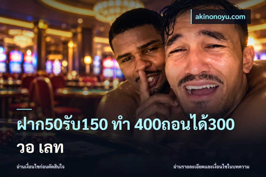 ฝาก50รับ150 ทํา 400ถอนได้300 วอ เลท