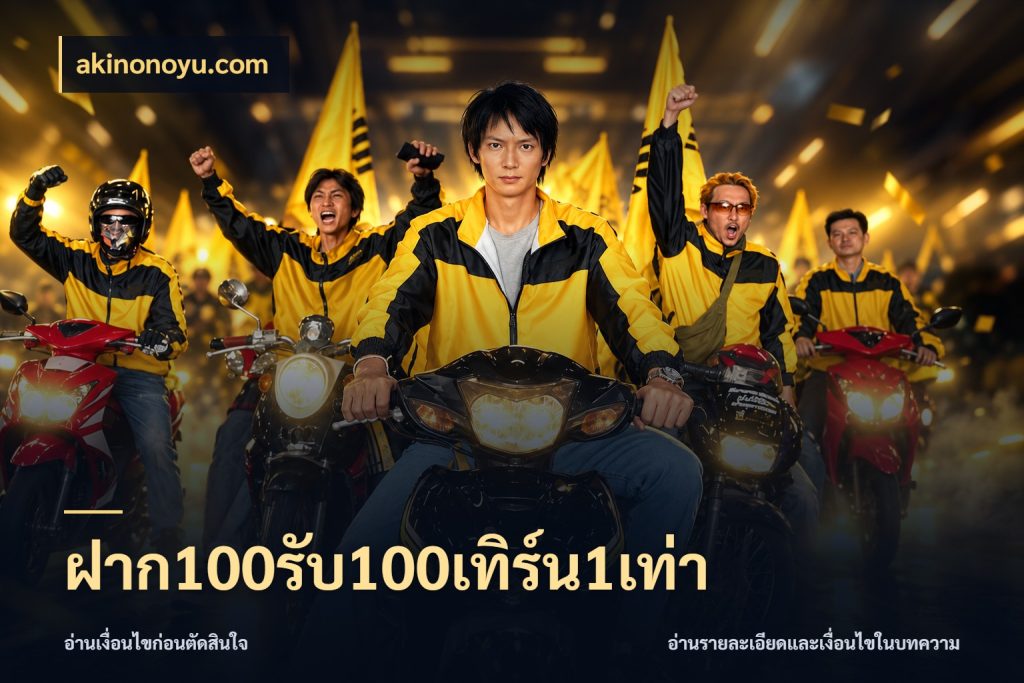 ฝาก100รับ100เทิร์น1เท่า akinonoyu.com จับประเด็นยอดรับก่อนเลือกความสนุก