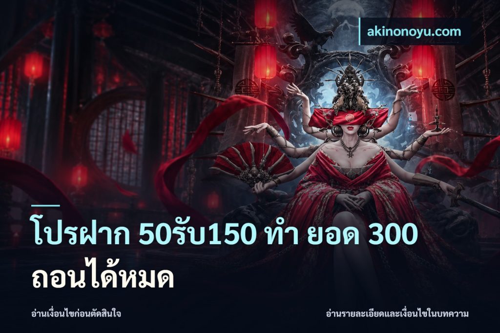 โปรฝาก 50รับ150 ทํา ยอด 300 ถอนได้หมด