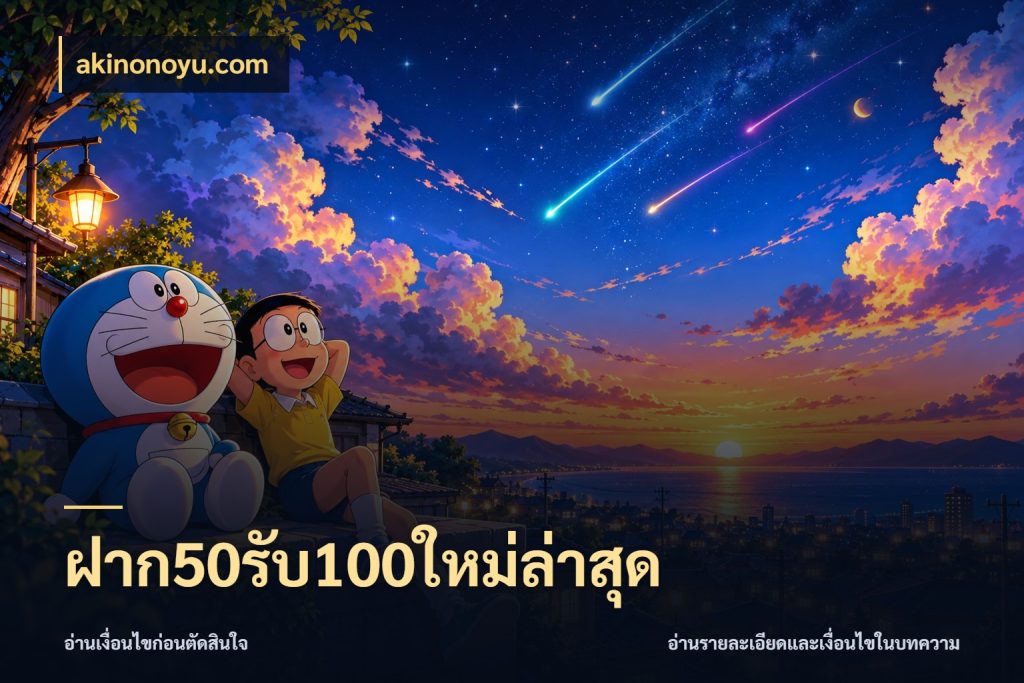 ฝาก50รับ100ใหม่ล่าสุด สายโบนัสเลือกจังหวะสนุกได้อย่างไร ในมุม akinonoyu.com
