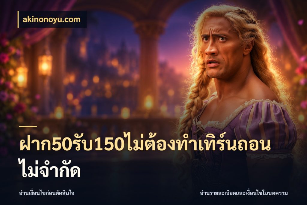 ฝาก50รับ150ไม่ต้องทําเทิร์นถอนไม่จํากัด จุดเด่นของเครดิตที่คนชอบเกมอยากรู้ กับ akinonoyu.com