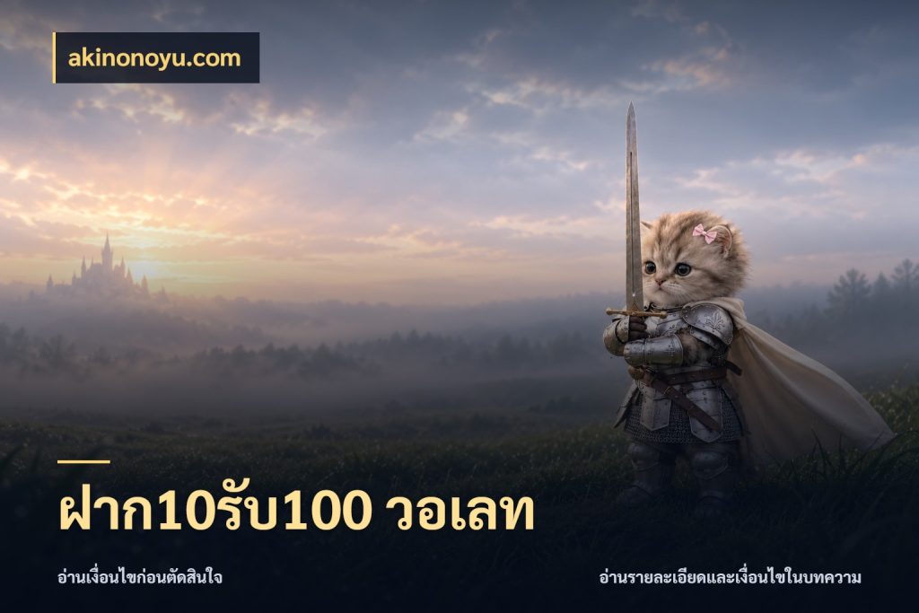 ฝาก10รับ100 วอเลท เปิดมุมโปรให้เข้ากับเกมแนวโปรด ในมุม akinonoyu.com