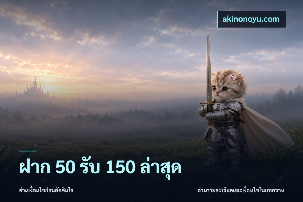 ฝาก 50 รับ 150 ล่าสุด