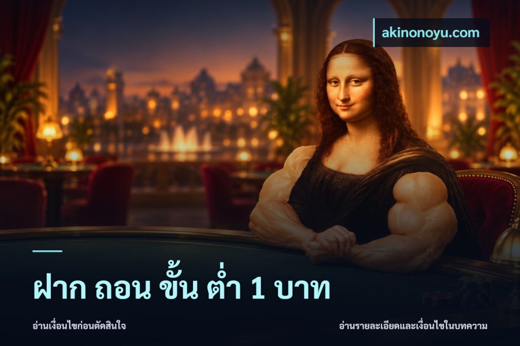 ฝาก ถอน ขั้น ต่ำ 1 บาท