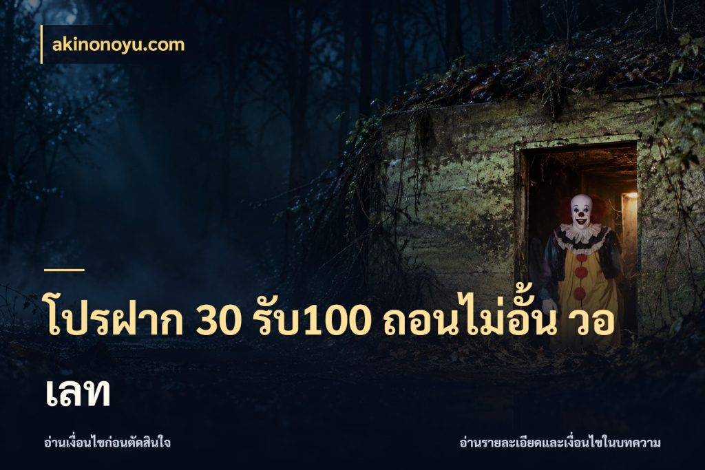 โปรฝาก 30 รับ100 ถอนไม่อั้น วอ เลท สายโบนัสเลือกจังหวะสนุกได้อย่างไร สไตล์ akinonoyu.com