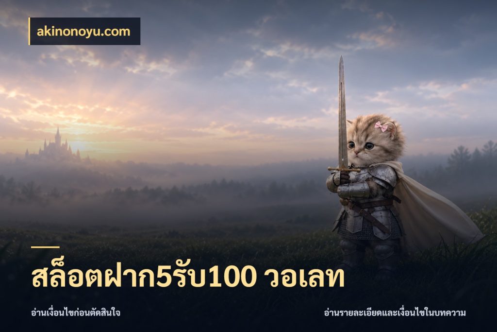 สล็อตฝาก5รับ100 วอเลท เครดิตกับรูปแบบโปรที่ตรงใจ กับ akinonoyu.com