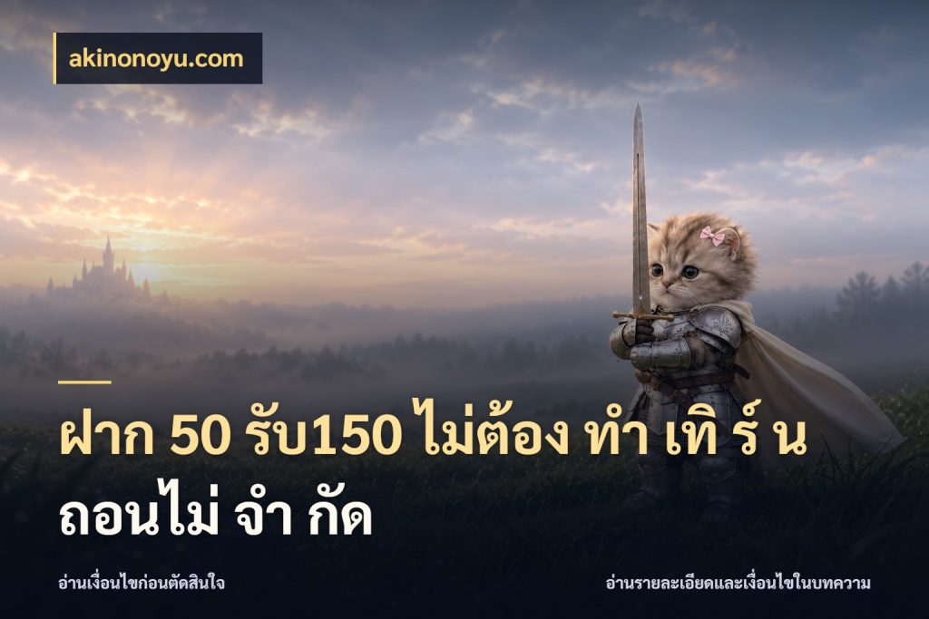 ฝาก 50 รับ150 ไม่ต้อง ทํา เทิ ร์ น ถอนไม่ จํา กัด สนุกกับตัวเลือกโปรในสไตล์ของคุณ สไตล์ akinonoyu.com