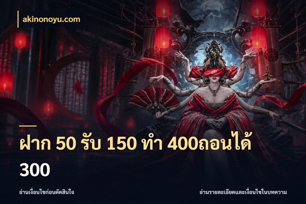 ฝาก 50 รับ 150 ทํา 400ถอนได้ 300 โปรกับเกมที่ชอบเลือกให้ตรงสไตล์ สไตล์ akinonoyu.com