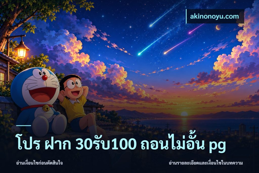 โปร ฝาก 30รับ100 ถอนไม่อั้น pg