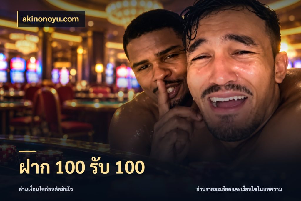 ฝาก 100 รับ 100 akinonoyu.com จับคู่โบนัสกับสไตล์เกมที่ชอบ