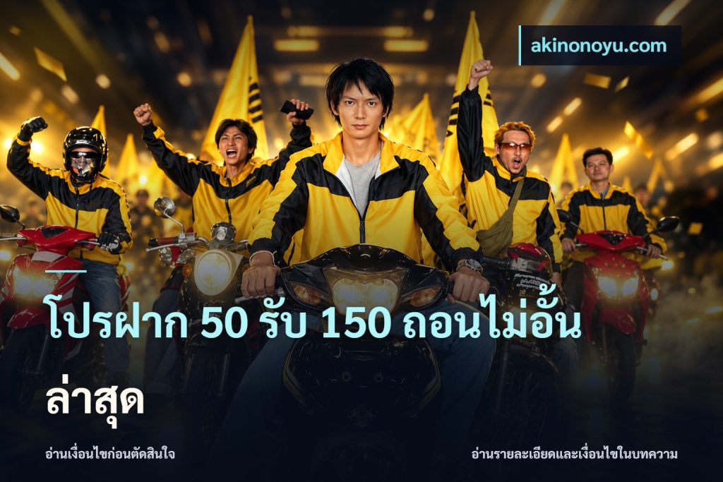 โปรฝาก 50 รับ 150 ถอนไม่อั้นล่าสุด