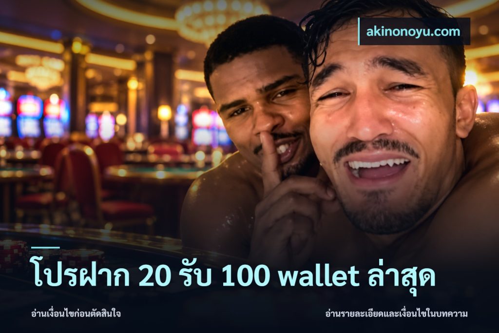 โปรฝาก 20 รับ 100 wallet ล่าสุด