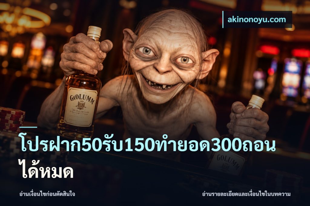 โปรฝาก50รับ150ทํายอด300ถอนได้หมด