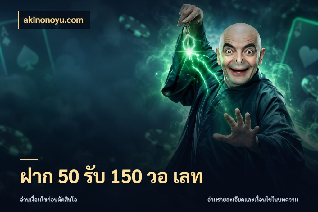 ฝาก 50 รับ 150 วอ เลท akinonoyu.com จับคู่โบนัสกับสไตล์เกมที่ชอบ