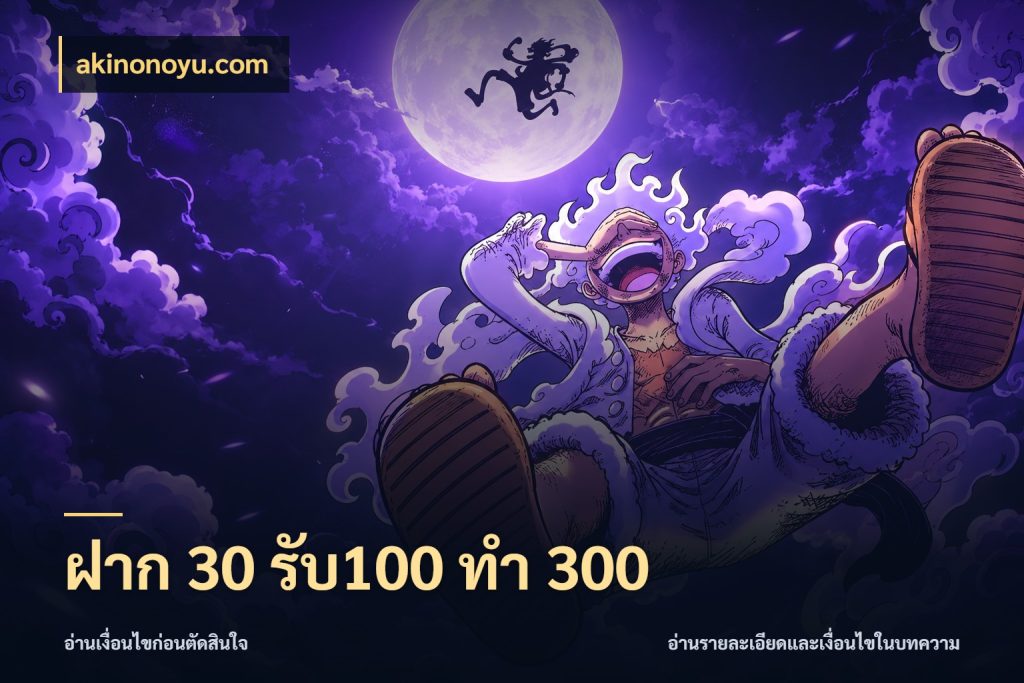 ฝาก 30 รับ100 ทำ 300 akinonoyu.com สนุกกับตัวเลือกโปรในสไตล์ของคุณ