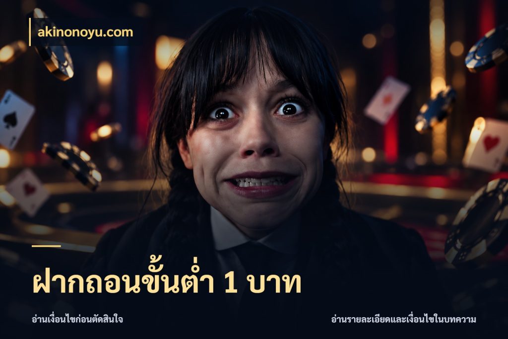 ฝากถอนขั้นต่ำ 1 บาท จัดจังหวะสนุกให้เข้ากับงบที่ตั้งไว้ ในมุม akinonoyu.com