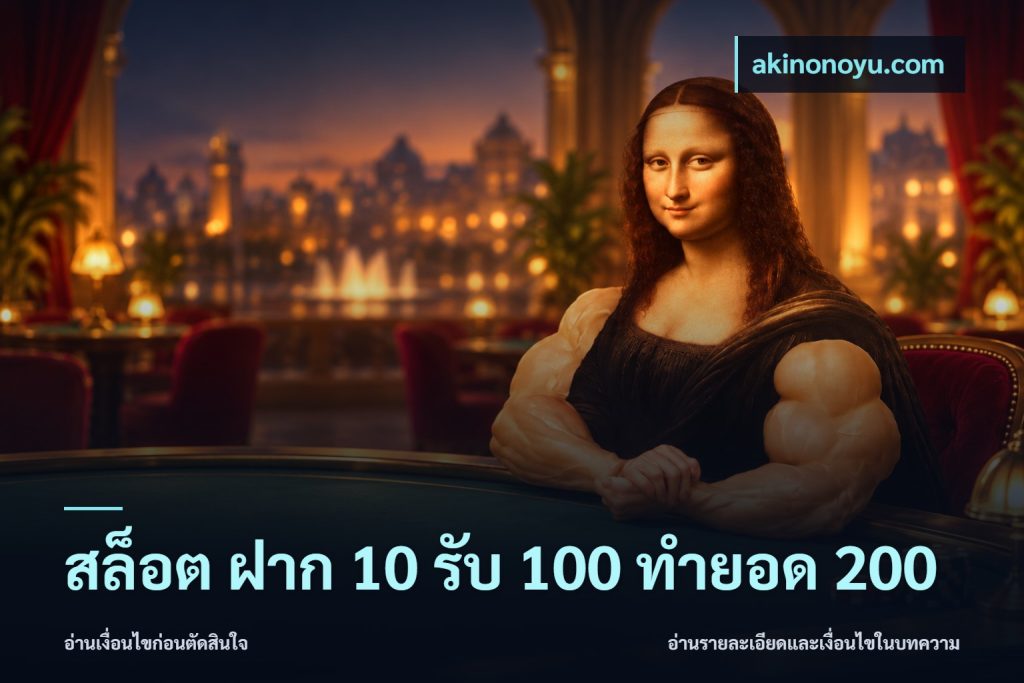 สล็อต ฝาก 10 รับ 100 ทำยอด 200
