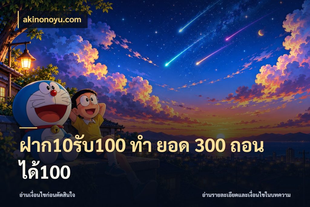ฝาก10รับ100 ทํา ยอด 300 ถอนได้100 จับประเด็นยอดรับก่อนเลือกความสนุก สไตล์ akinonoyu.com
