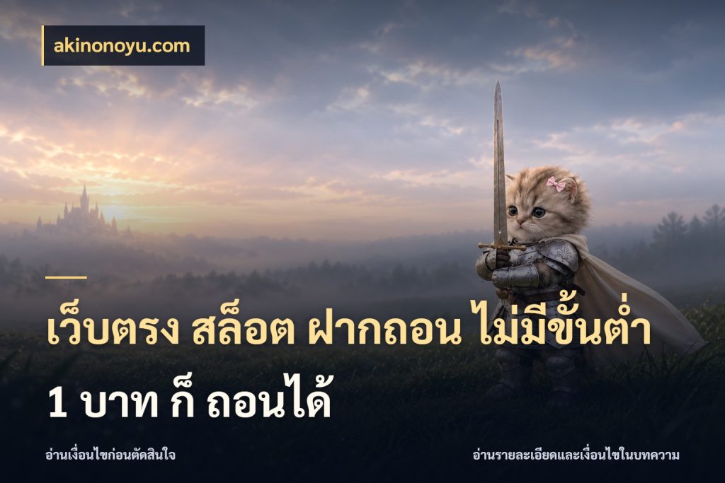 เว็บตรง สล็อต ฝากถอน ไม่มีขั้นต่ำ 1 บาท ก็ ถอนได้ มุมสนุกของคนที่กำหนดขอบเขตตัวเอง สไตล์ akinonoyu.com
